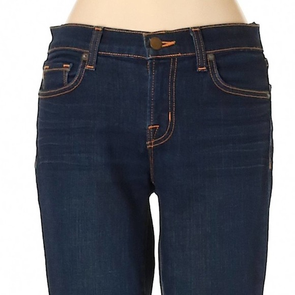 J Brand Boho The Skinny Blue Jeans in Ink Cut 4320 w/ Whiskering Size 26 - Picture 13 of 15